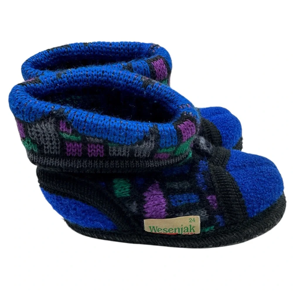 Wesenjak - Vintage - Made in Austria Boiled Wool Toddler Booties - Size 24/ US 8
